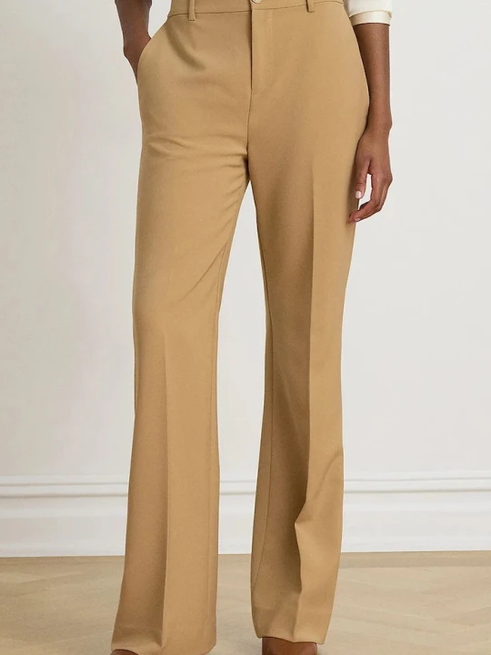 Zdjęcie produktu Lauren Ralph Lauren spodnie straight damskie beżowy
