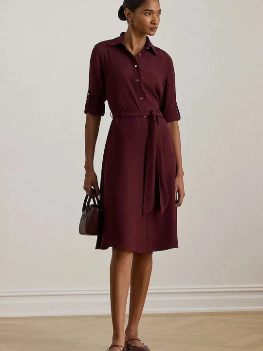 Zdjęcie produktu Lauren Ralph Lauren sukienka bordowy
