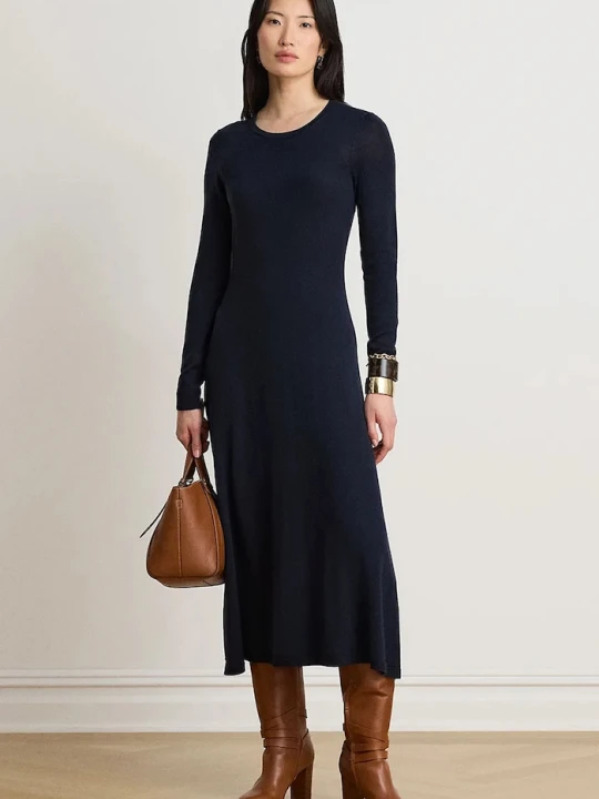 Zdjęcie produktu Lauren Ralph Lauren sukienka bawełniana granatowy
