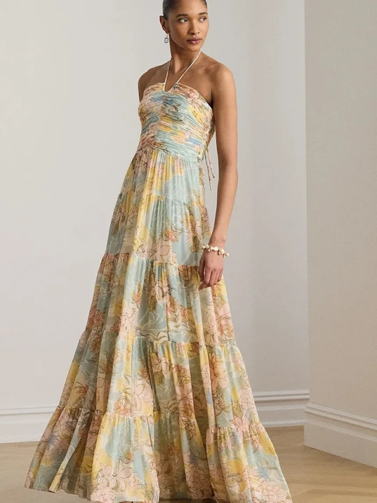 Zdjęcie produktu Lauren Ralph Lauren sukienka drapowana beżowy