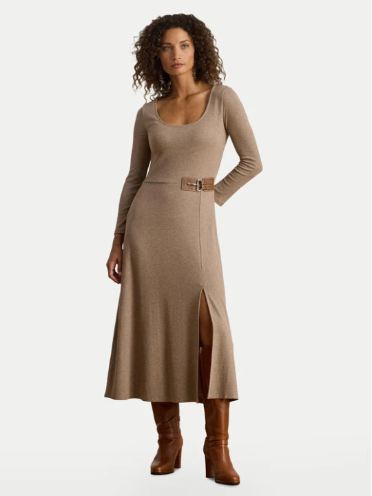 Zdjęcie produktu LAUREN RALPH LAUREN Sukienka dzianinowa 200980038001 Beżowy Slim Fit