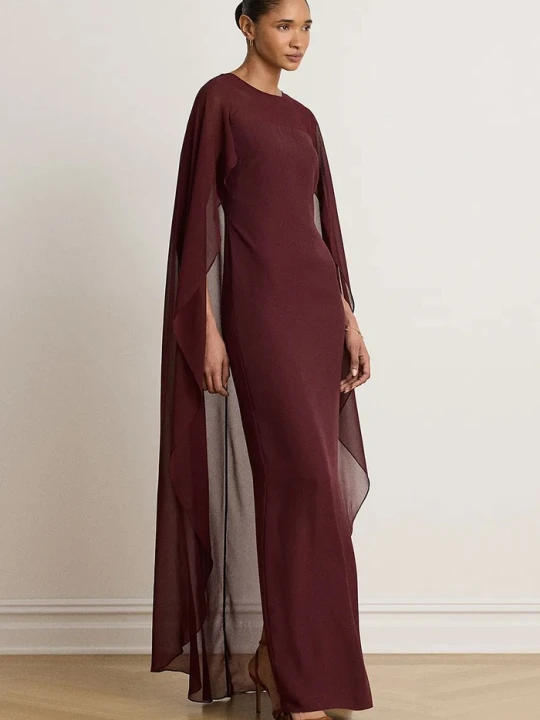 Zdjęcie produktu Lauren Ralph Lauren sukienka empire bordowy