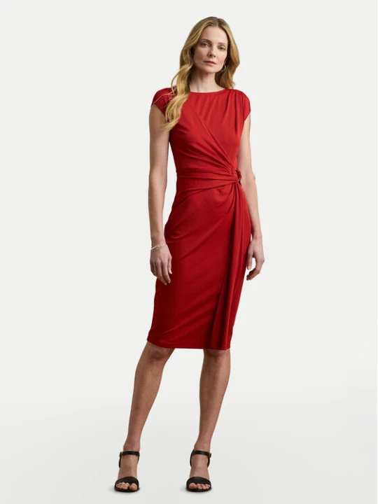 Zdjęcie produktu LAUREN RALPH LAUREN Sukienka koktajlowa 200973601002 Czerwony Slim Fit