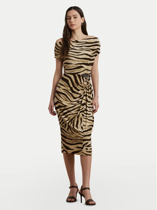 Zdjęcie produktu LAUREN RALPH LAUREN Sukienka koktajlowa 200973604001 Beżowy Slim Fit