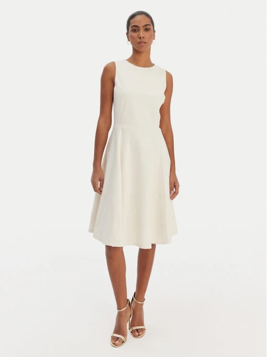 Zdjęcie produktu LAUREN RALPH LAUREN Sukienka koktajlowa 200980935002 Écru Slim Fit Kremowy