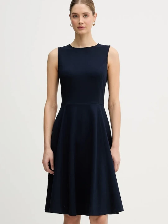 Zdjęcie produktu Lauren Ralph Lauren sukienka rozkloszowana z wiskozą granatowy