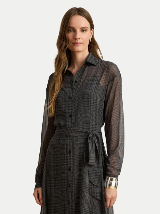 Zdjęcie produktu LAUREN RALPH LAUREN Sukienka koszulowa 200B33077001 Szary ciemny Regular Fit