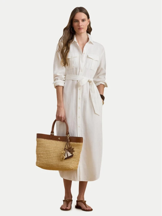Zdjęcie produktu LAUREN RALPH LAUREN Sukienka koszulowa 200P13685001 Écru Regular Fit Kremowy