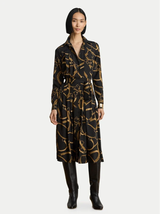 Zdjęcie produktu LAUREN RALPH LAUREN Sukienka koszulowa 200P13730001 Czarny A-Line Fit