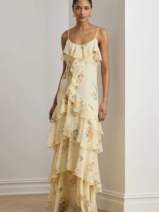 Zdjęcie produktu Lauren Ralph Lauren sukienka rozkloszowana beżowy