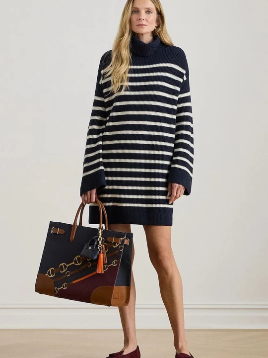 Zdjęcie produktu Lauren Ralph Lauren sukienka wełniana granatowy