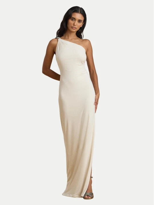 Zdjęcie produktu LAUREN RALPH LAUREN Sukienka wieczorowa 253980922003 Écru Slim Fit Kremowy
