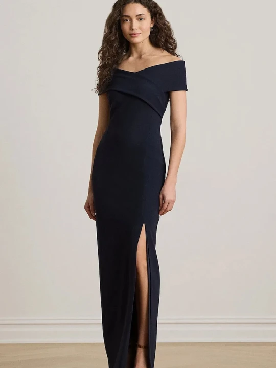 Zdjęcie produktu Lauren Ralph Lauren sukienka z wiskozą granatowy