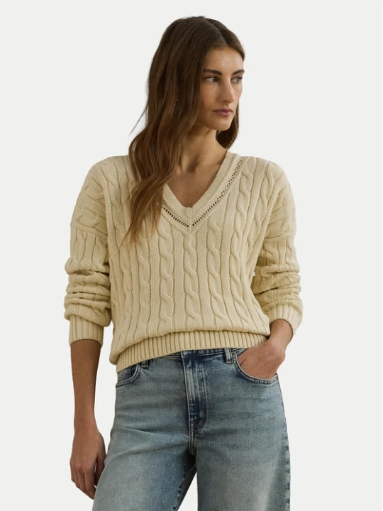 Zdjęcie produktu LAUREN RALPH LAUREN Sweter 200971374002 Beżowy Relaxed Fit