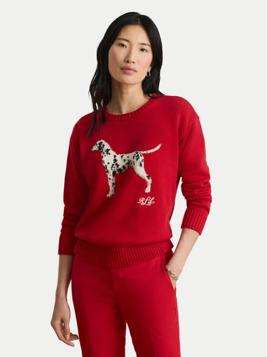 Zdjęcie produktu LAUREN RALPH LAUREN Sweter 200B27843001 Czerwony Relaxed Fit