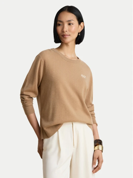 Zdjęcie produktu LAUREN RALPH LAUREN Sweter 200P03371500 Beżowy ciemny Relaxed Fit