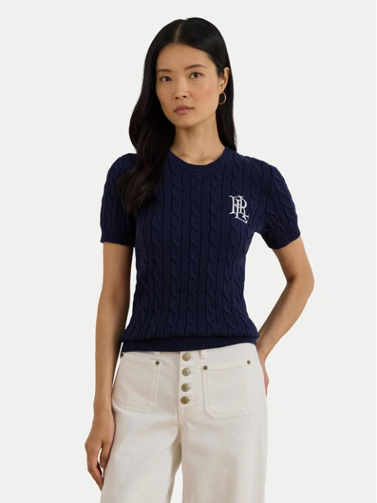Zdjęcie produktu LAUREN RALPH LAUREN Sweter 200P07025001 Granatowy Relaxed Fit