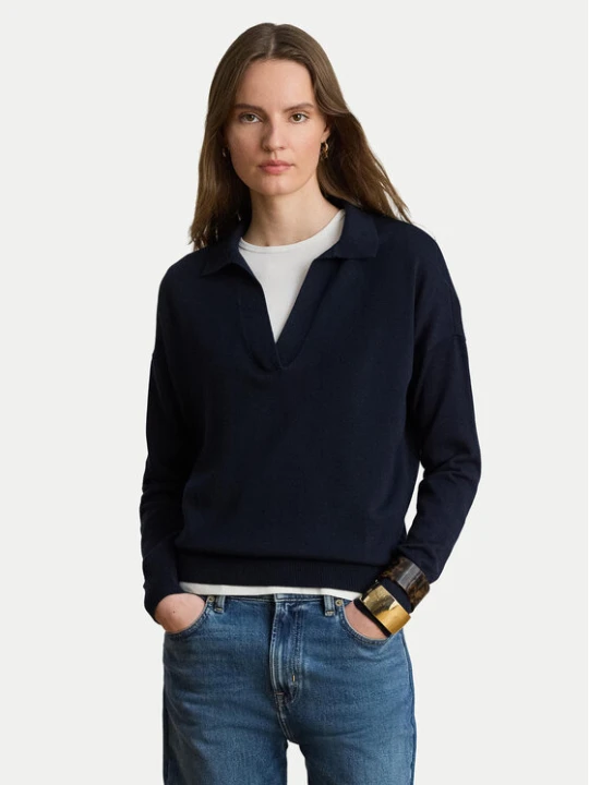 Zdjęcie produktu LAUREN RALPH LAUREN Sweter 200P14056003 Granatowy Regular Fit