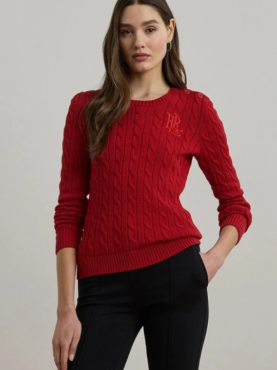 Zdjęcie produktu Lauren Ralph Lauren sweter bawełniany czerwony