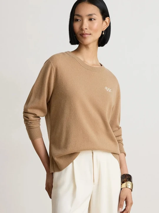 Zdjęcie produktu Lauren Ralph Lauren sweter damski kaszmirowy beżowy