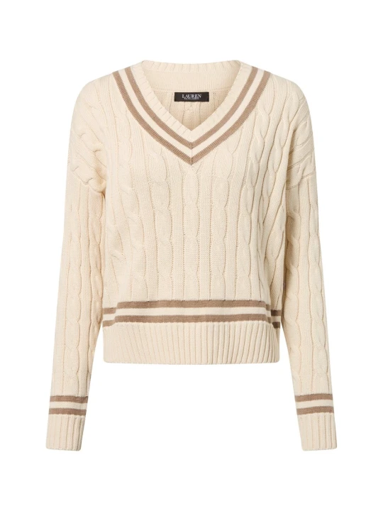 Zdjęcie produktu Lauren Ralph Lauren Sweter Kobiety Bawełna biały