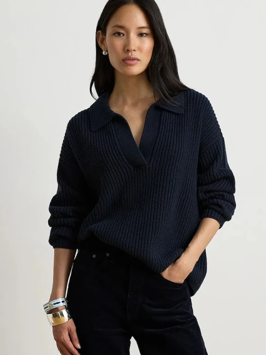 Zdjęcie produktu Lauren Ralph Lauren sweter damski z wełną granatowy