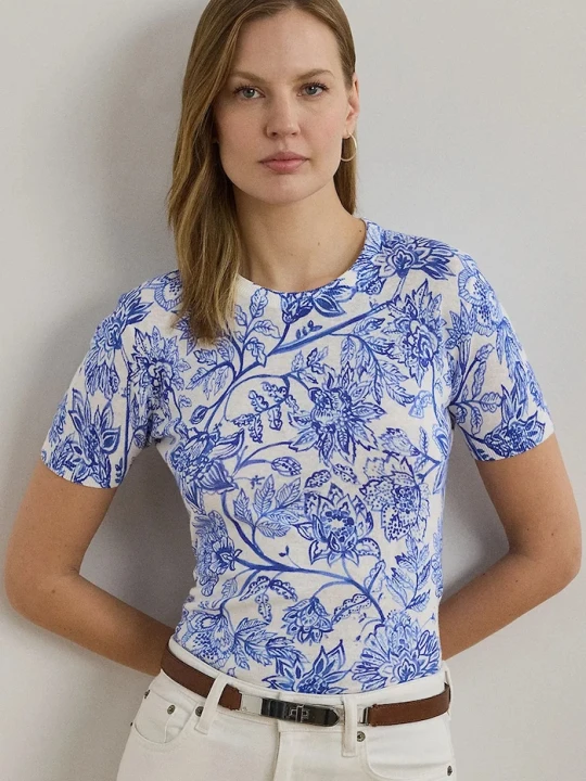 Zdjęcie produktu Lauren Ralph Lauren sweter lniany biały