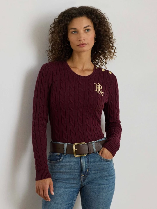 Zdjęcie produktu LAUREN RALPH LAUREN Sweter | Slim Fit bordowy
