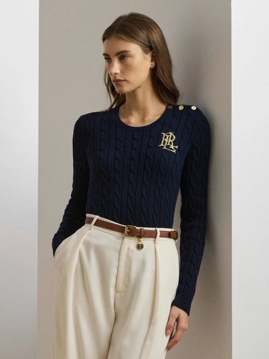 Zdjęcie produktu LAUREN RALPH LAUREN Sweter | Slim Fit granatowy