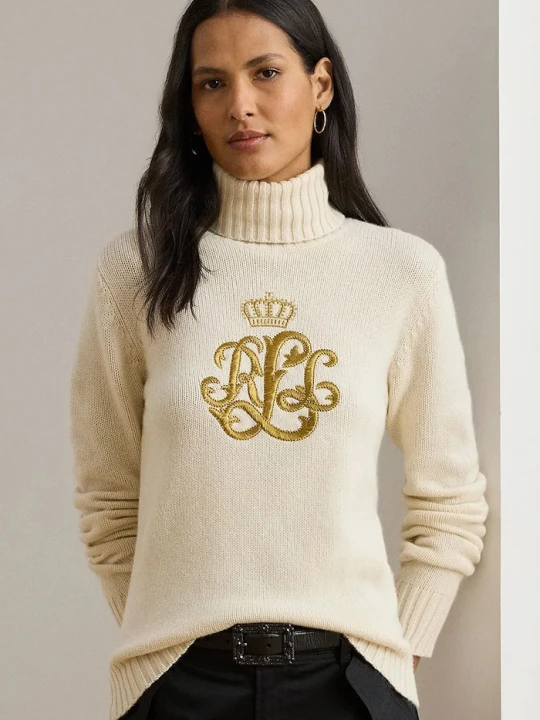 Zdjęcie produktu Lauren Ralph Lauren sweter z dodatkiem wełny beżowy