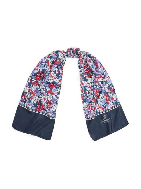 Zdjęcie produktu Lauren Ralph Lauren szal damski jedwabny granatowy