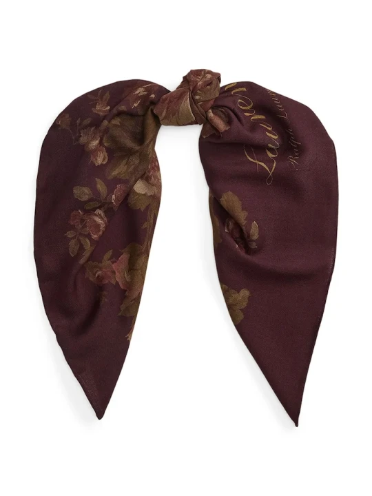 Zdjęcie produktu Lauren Ralph Lauren szal damski wełniany bordowy