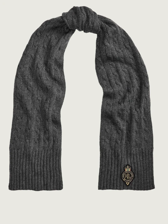 Zdjęcie produktu LAUREN RALPH LAUREN Szal | z dodatkiem wełny grafitowy