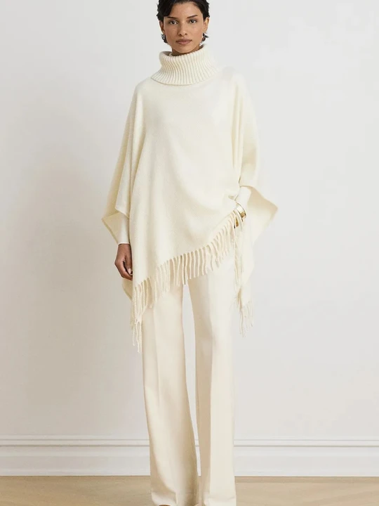 Zdjęcie produktu Lauren Ralph Lauren szalik damski z wełną beżowy
