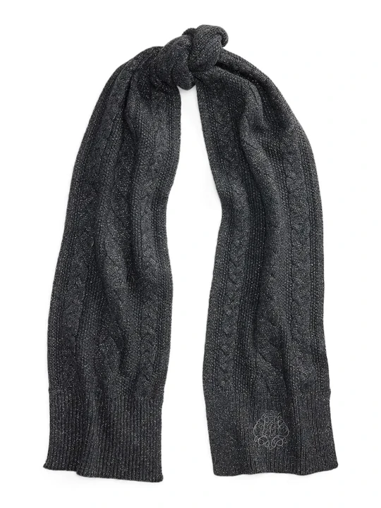 Zdjęcie produktu Lauren Ralph Lauren szalik damski z wełną szary