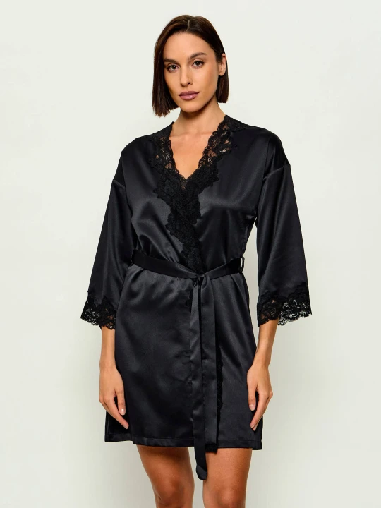 Zdjęcie produktu LAUREN RALPH LAUREN Szlafrok czarny