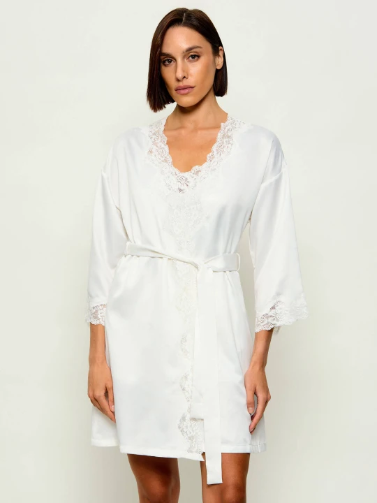 Zdjęcie produktu LAUREN RALPH LAUREN Szlafrok | Regular Fit kremowy