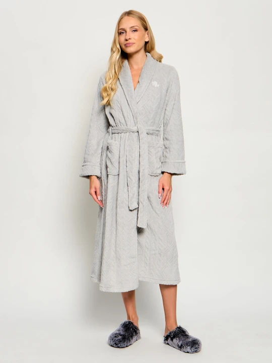 Zdjęcie produktu LAUREN RALPH LAUREN Szlafrok szary