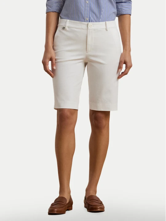 Zdjęcie produktu Lauren Ralph Lauren Szorty materiałowe Bsr-Btms 200661653 Biały Regular Fit