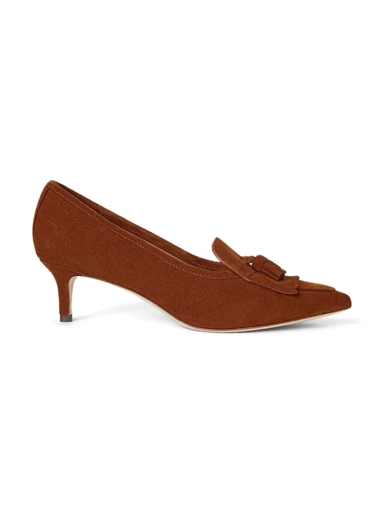 Zdjęcie produktu Lauren Ralph Lauren szpilki zamszowe Adrienne Klt brązowy