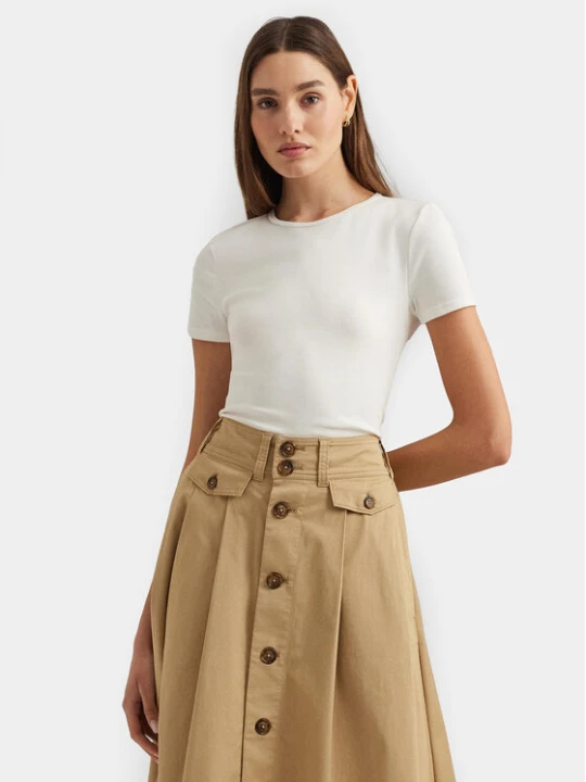 Zdjęcie produktu Lauren Ralph Lauren T-Shirt 200655374002 Biały Slim Fit