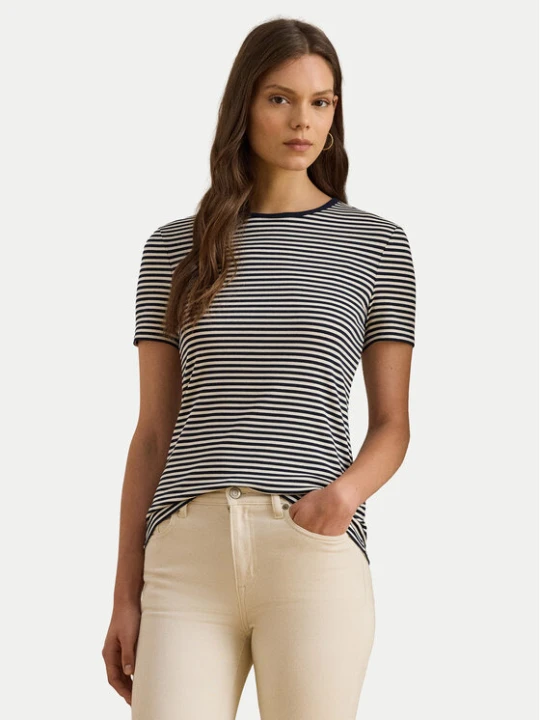 Zdjęcie produktu LAUREN RALPH LAUREN T-Shirt 200P03721002 Granatowy Slim Fit