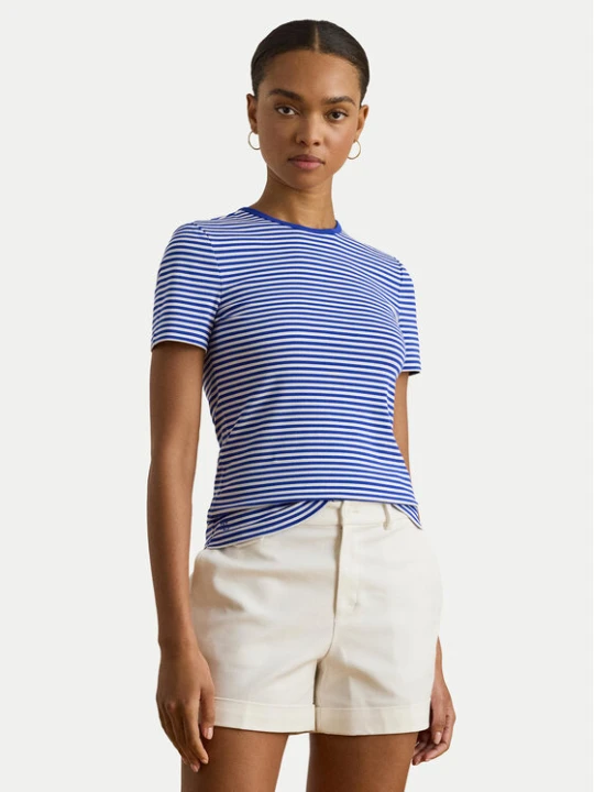 Zdjęcie produktu LAUREN RALPH LAUREN T-Shirt 200P03721004 Niebieski Slim Fit