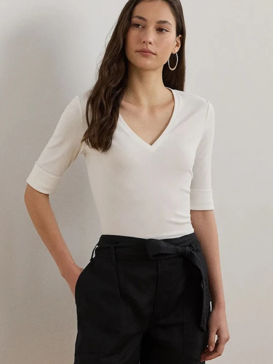 Zdjęcie produktu Lauren Ralph Lauren t-shirt bawełniany biały