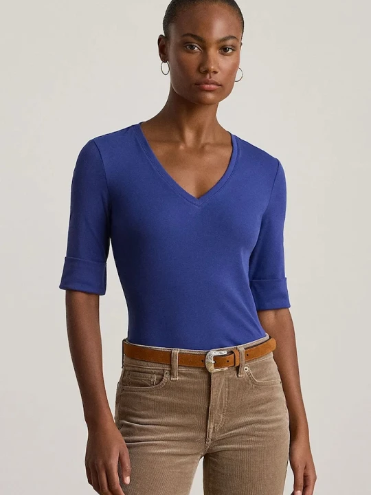 Zdjęcie produktu Lauren Ralph Lauren t-shirt bawełniany niebieski
