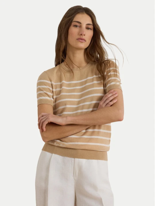 Zdjęcie produktu LAUREN RALPH LAUREN T-Shirt Eyelah 200P13973002 Beżowy Regular Fit