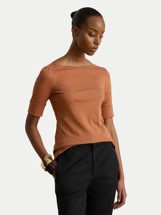Zdjęcie produktu LAUREN RALPH LAUREN T-Shirt Judy 200654963505 Pomarańczowy Regular Fit