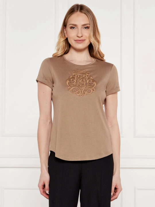 Zdjęcie produktu LAUREN RALPH LAUREN T-shirt PIMA | Relaxed fit beżowy
