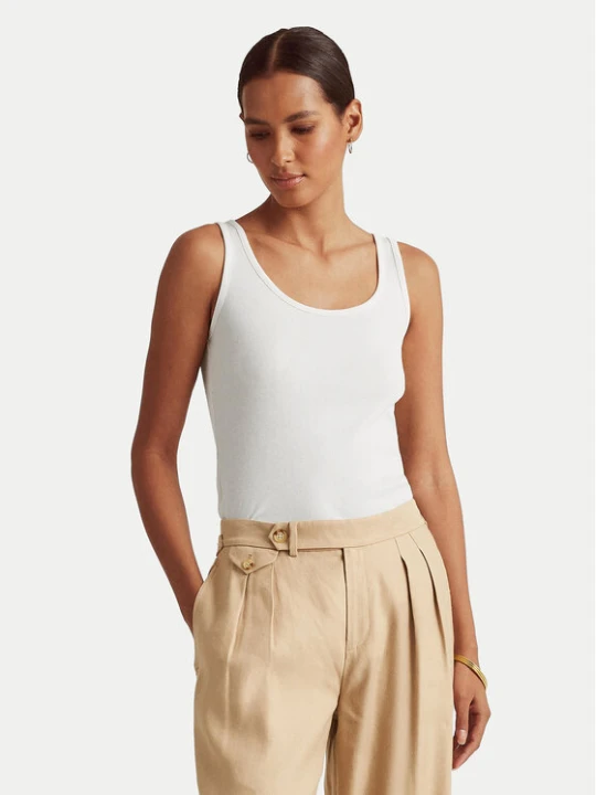 Zdjęcie produktu LAUREN RALPH LAUREN Top 200704777004 Biały Slim Fit
