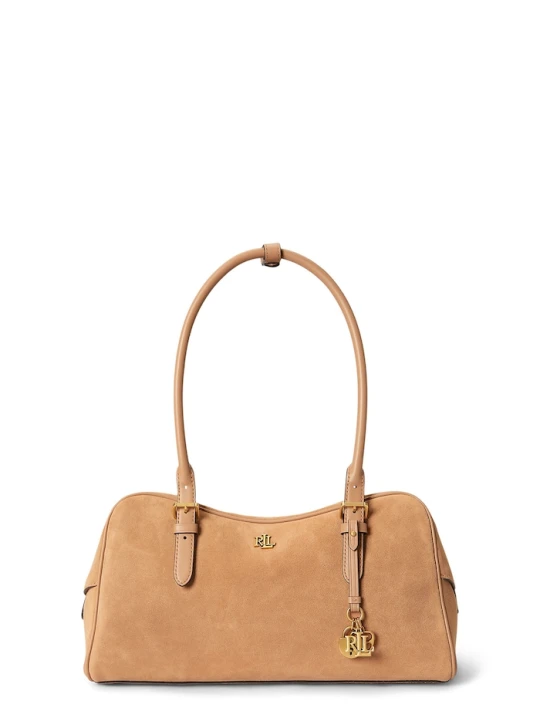 Zdjęcie produktu Lauren Ralph Lauren torebka bagietka damska zamszowa różowy